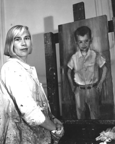 Barbara Winkelstein at her easel